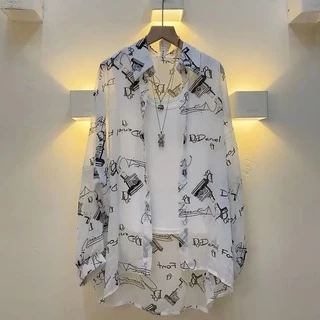 Camisa/Cardigã Feminino De Mangas Compridas/Folgada/Fina/Super Fada Proteção Solar/Verão 2022