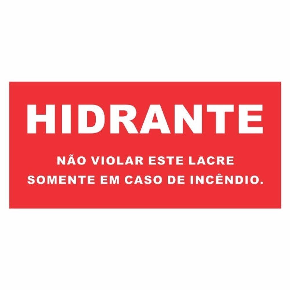 Lacre Adesivo de Segurança para Hidrante/caixa de mangueira de incêndio