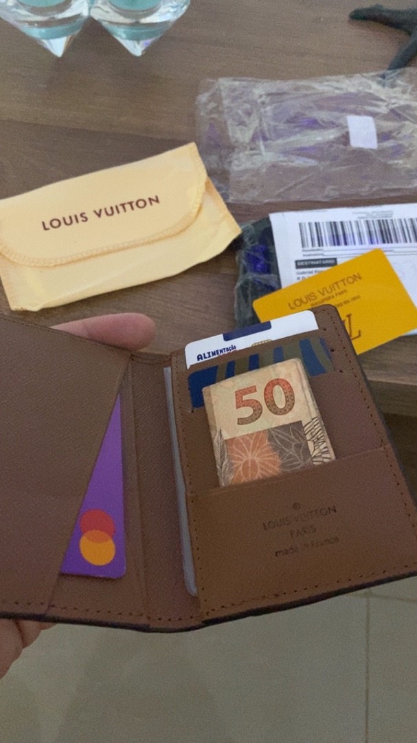 Carteira Porta Cartão Masculina LV Louis Vuitton PROMOÇÂO