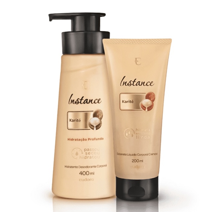 kit Instance Karité Hidratante 400ml + Sabonete Líquido Corporal ...