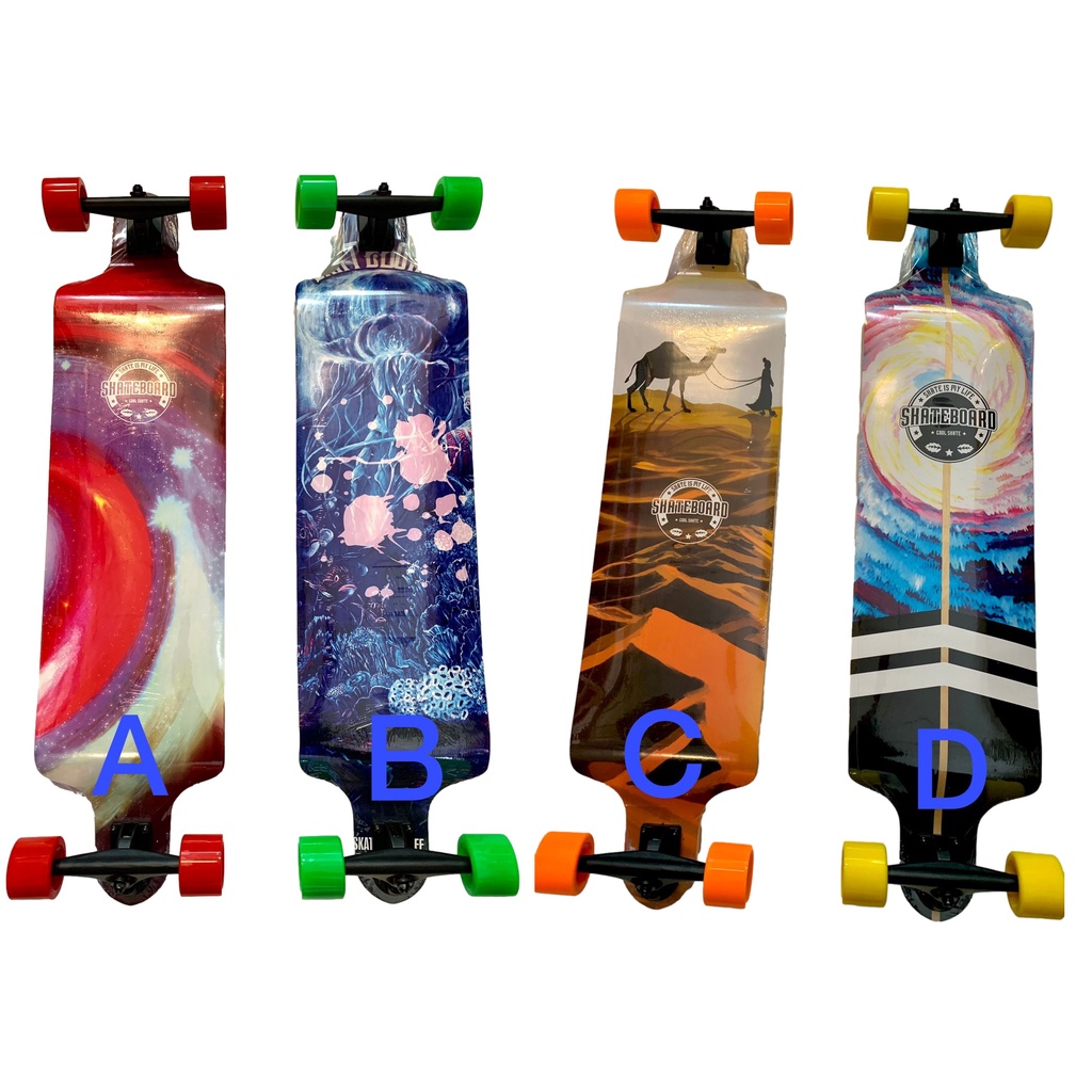 Longboard Skate Rebaixado 41 Drop Down Maple Completo Montado Shopee