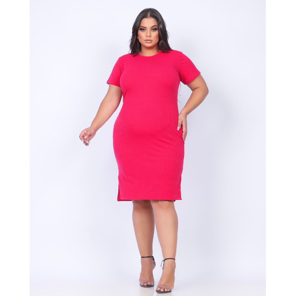 Vestido Tubinho Roupa Elegante Para Gordas Vestido Feminino Plus
