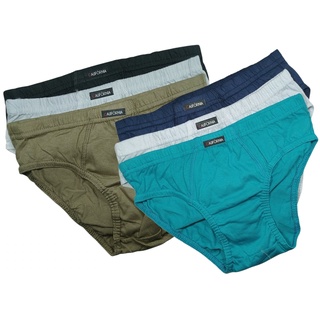 Kit 6 Cuecas Slip Masculina Adulto 100% Algodão Tradicional e Cores Sortidas