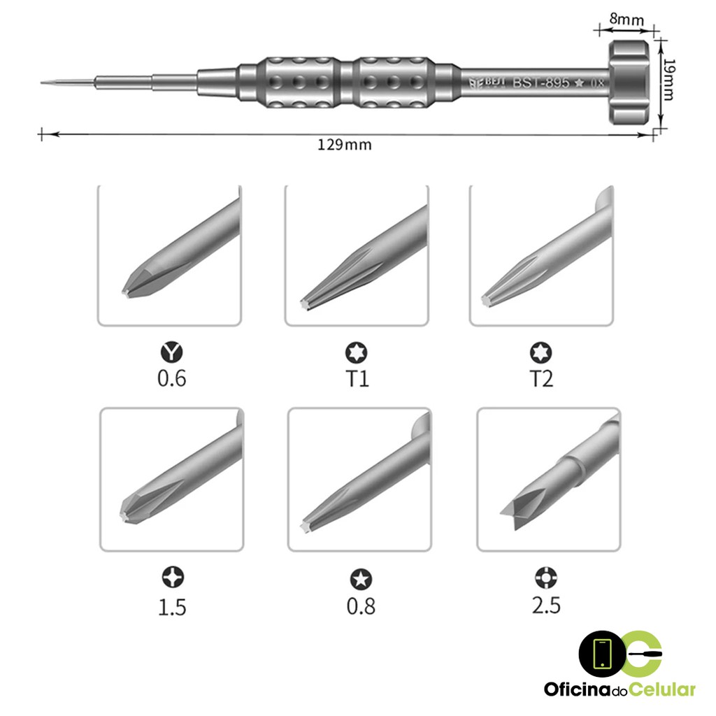 Kit Chaves De Precisão Profissional Bst-895 Com 06 Chaves
