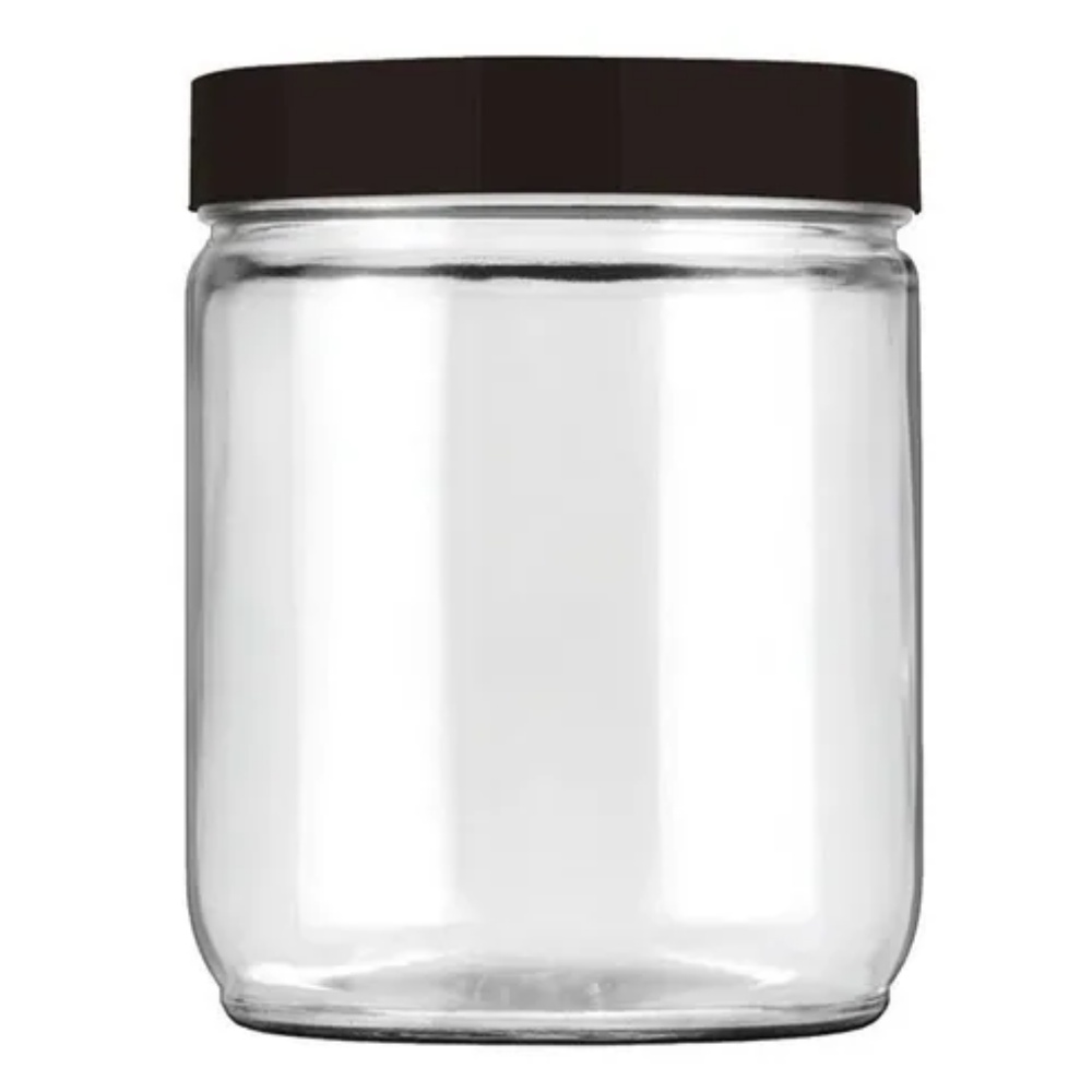 Pote 750ml Recipiente De Vidro Redondo Liso Invicta