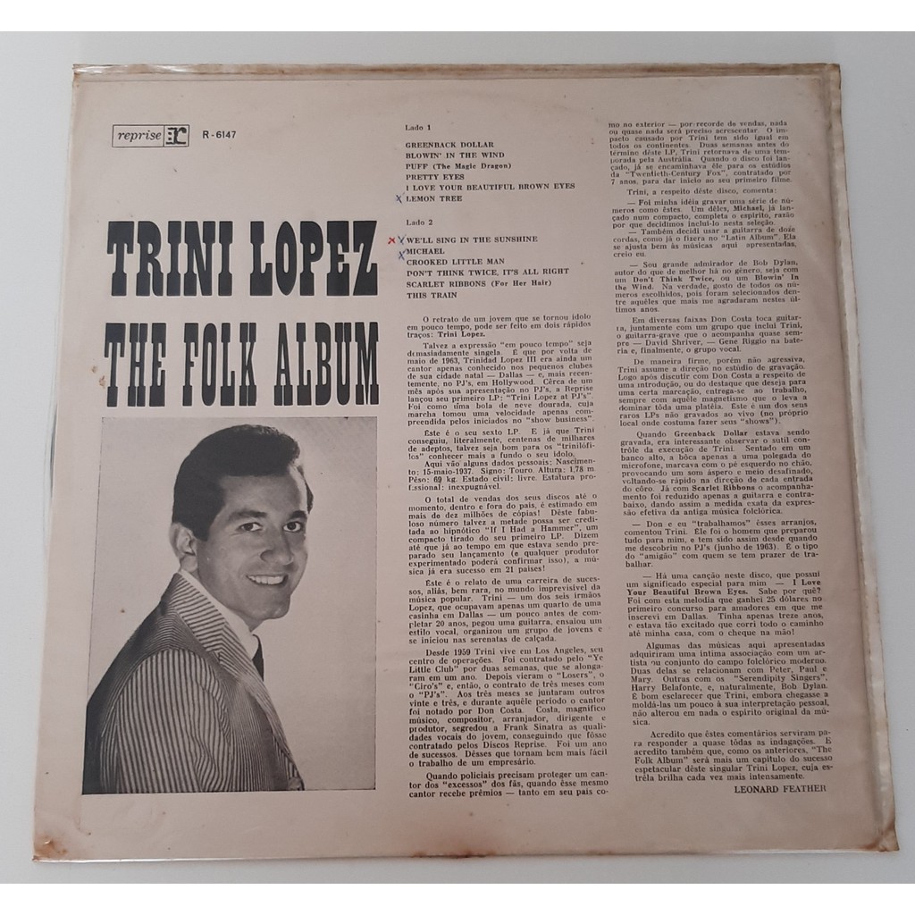 CD The Folk Album Trini Lopez 希少 664140614727-