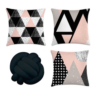 Kit 3 Capas De Almofadas Decorativas + 1 Almofada De Nó