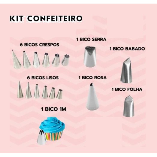 Bicos De Confeitar Jogo Bico Inox Kit