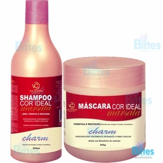 Kit Marsala Via Charm Cosméticos Matizador Tonalizante Tratamento Intensivo