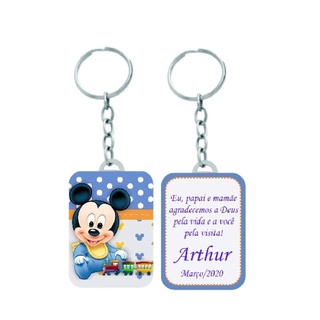 15 UNIDADES DE Chaveiro Mickey Baby Personalizado COM O NOME DO SEU FILHO