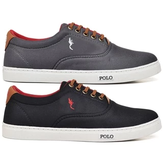 Tênis Masculino Cano Baixo Kit 2 Pares Super Leve Polo Blu Numeração 37 ao 46
