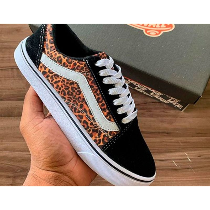 Tenis vans hot sale onça feminino