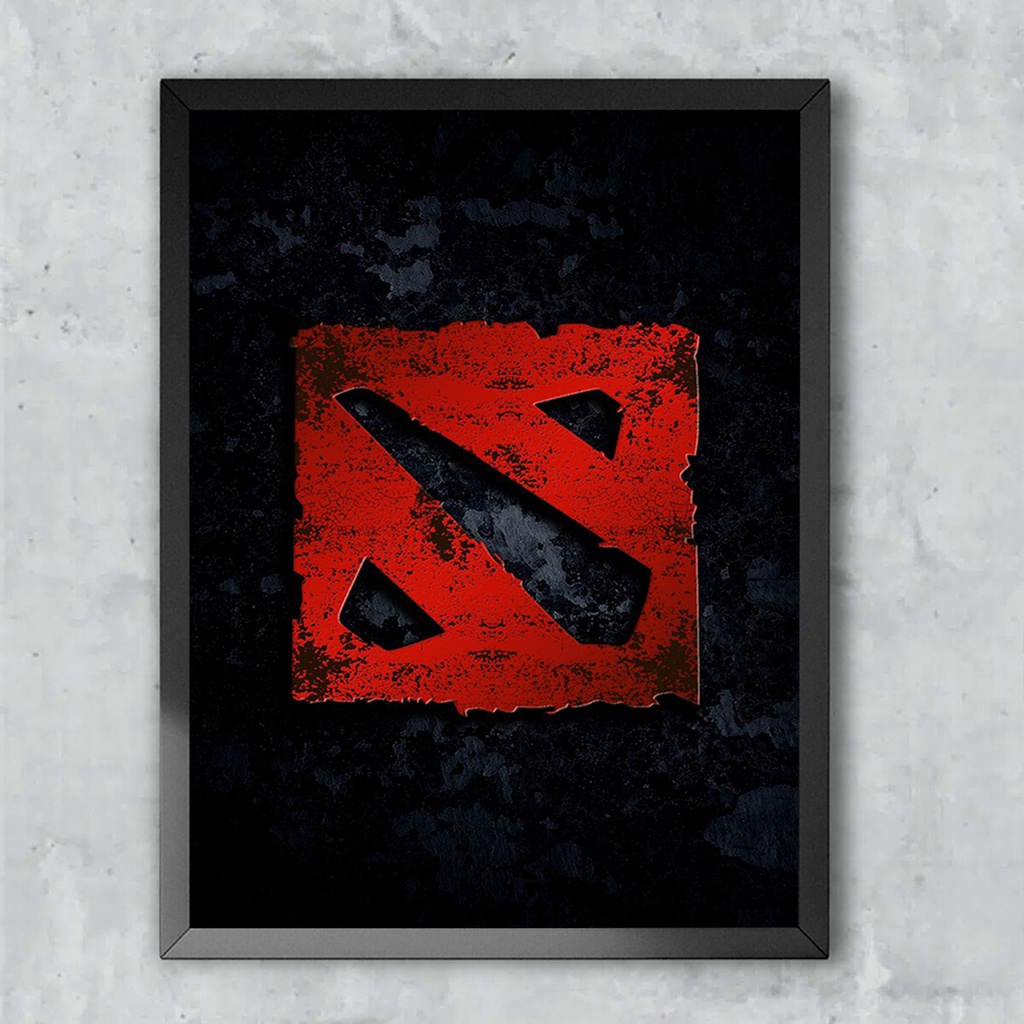 Quadro decorativo Poster Logo Game Dota 2 Para sala quarto 30x42cm ...