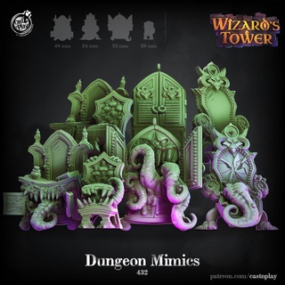 Mímicos de Masmorra, Armário, Cadeira, Espelho, Penteadeira | Miniatura de RPG