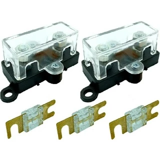 2 Porta Fusível Som Automotivo Midi e 3 Fusíveis 80 Amperes