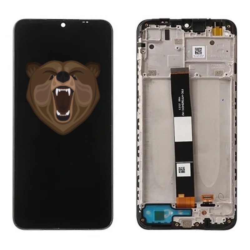 Kit (2 PEZZI) VETRO Compatibile per XIAOMI Redmi 9A / 9C / 9i / 9AT / 9C PELLICOLA Trasparente 9D VETRO FULL TEMPERATO protezione display (NERO