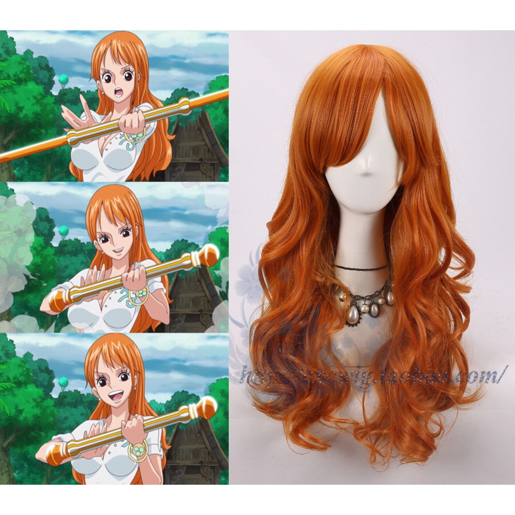 Japonês Anime One Piece Adulto Nami Peruca Laranja Encaracolado Cabelo  Sintético Da Onda Do Corpo Do Cabelo Cosplay Para O Dia Das Bruxas Adulto |  Shopee Brasil