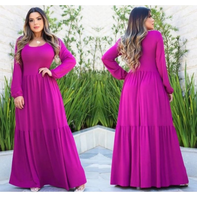 Vestido Longo de Manga Longa Soltinho na Black Friday 2025 | BuscaProdutos