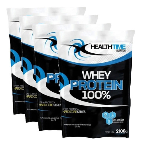 4x Whey Protein 100% Isolado Hidrolisado 8,4kg Healthtime