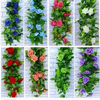 13 Cores 2.5 M Guirlanda De Flores Artificiais De Seda Videira Hera Casa Decorações De Casamento Decoração Do Jardim Partido