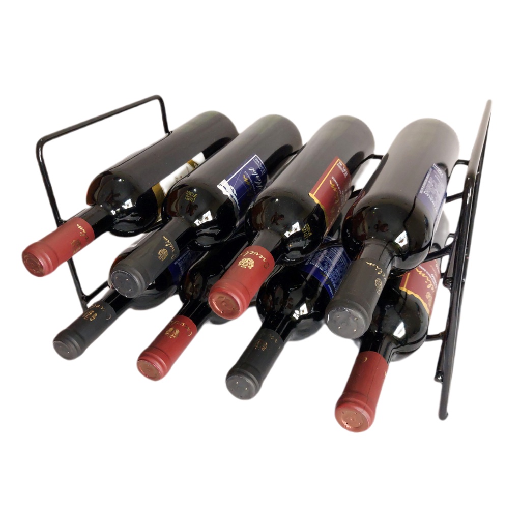 Mini Adega de Vinho Suporte para 8 garrafas 750ml Preto Reforçado ...