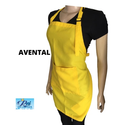 Avental Com Bolso Gourmet Poá Amarelo - Uatt - Papelaria Virtual - A Sua  Papelaria Online - Produtos Fofos e divertidos.