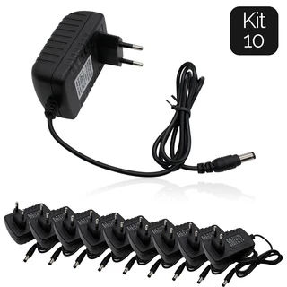 Kit 10 Fonte 2a 12v Estabilizada Chaveada Bivolt Cftv Fita Led