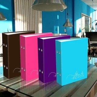 4 Albuns De Fotos 10x15 Liso Rosa Azul Bebê Roxo Vermelho escolha em Oferta na Shopee