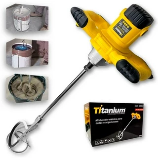 Misturador Elétrico Titanium 1600W Para Misturar Tinta e Argamassa Profissional Original 127V/220V