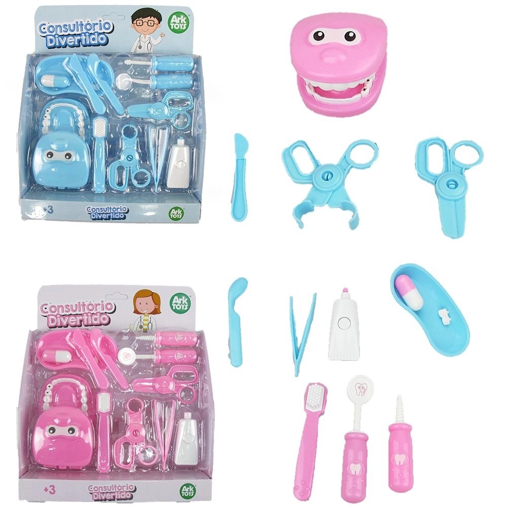 Kit Dentista Completo Meninas Infantil de 13 Peças - Shop Macrozao