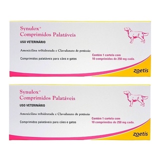 Combo 2 Synulox 250 Mg 20 Comprimidos Zoetis