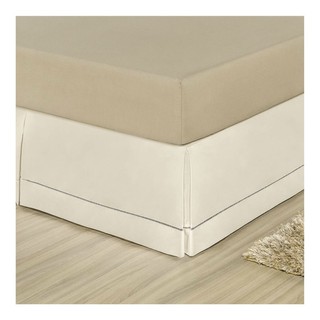 Saia ponto palito Para Cama Box Colchao Casal King Algodao Palha