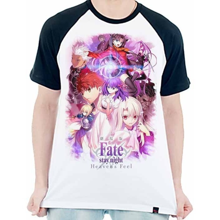 Camiseta masculina Anime Fate Stay Night Personagens Camisa