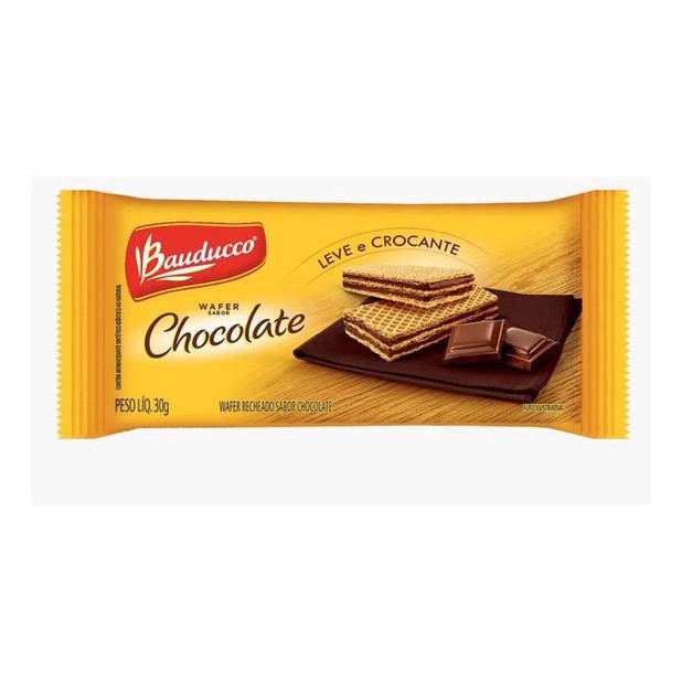 Bauducco Mini Wafer Sabor Chocolate 30 gramas Shopee Brasil