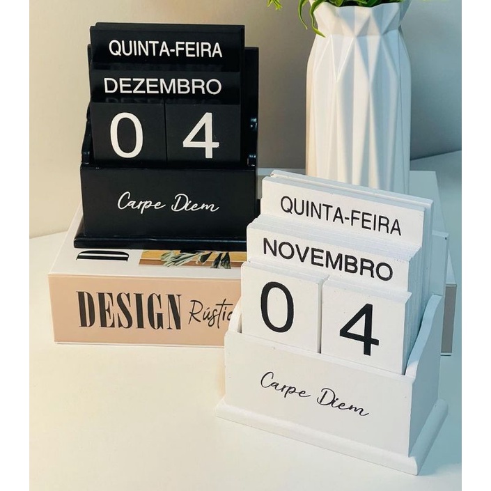 Cative! Presentes & Decorações - Calendário Permanente de Mesa Para Hoje  Frases