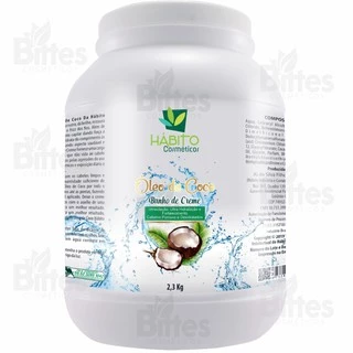 Banho de Creme Óleo de Coco Hábito Cosméticos Umectação e Hidratação 2,3kg