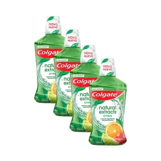 Kit 4 Enxaguante Bucal Colgate Natural Extracts Citrus 500ml em Oferta na Shopee