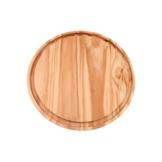 Tábua de Madeira para Frios e queijos 20cm Redonda Natural Cozinha, Café, Cha, Bolos, Mesa Posta