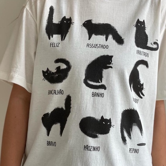 Camiseta Entenda seu Gato - Branca