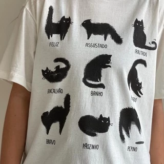 Camiseta Entenda seu Gato - Branca