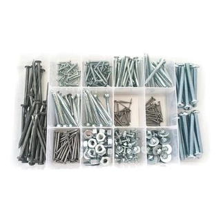 Kit Home Office 420 Peças Parafuso Porca Arruela Prego