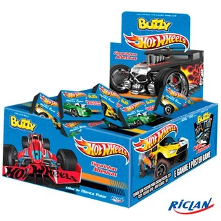 Caixa Display Chiclete Buzzy Hot Wheels 400g