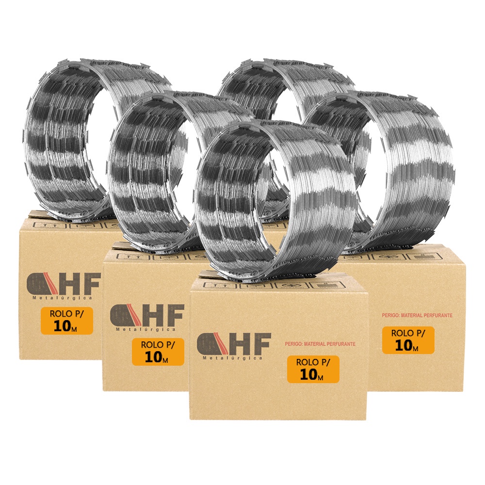 Cerca concertina simples galvanizada 30cm 50 metros -Cod 10 | Shopee Brasil