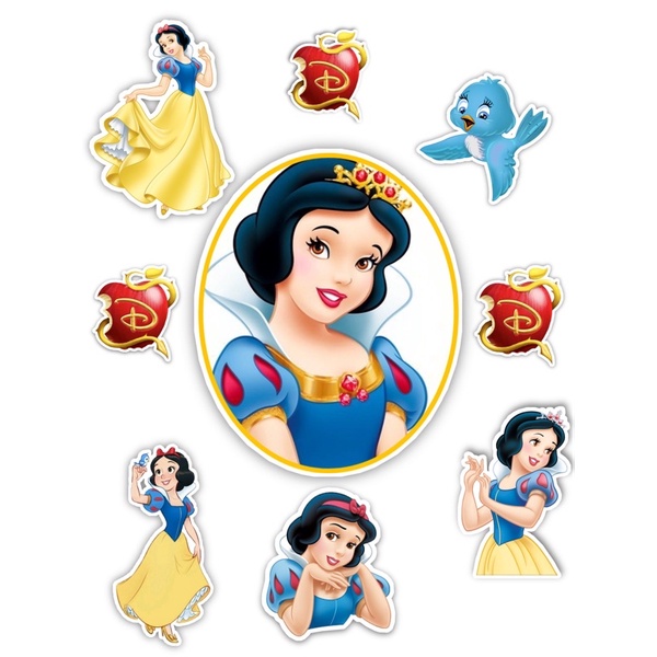 Topo de bolo Branca de neve topper desenho princesa