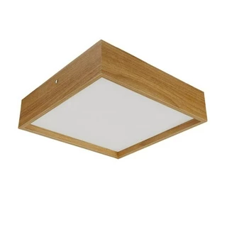 Plafon Wood Quadrado 30x30cm - 2 luzes