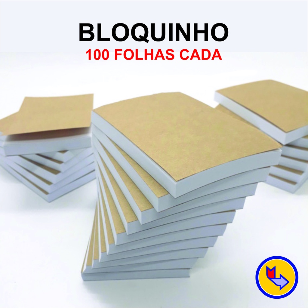 50 Bloquinhos Rascunho C/ 100 Folhas Cada SEM PAUTA | Shopee Brasil