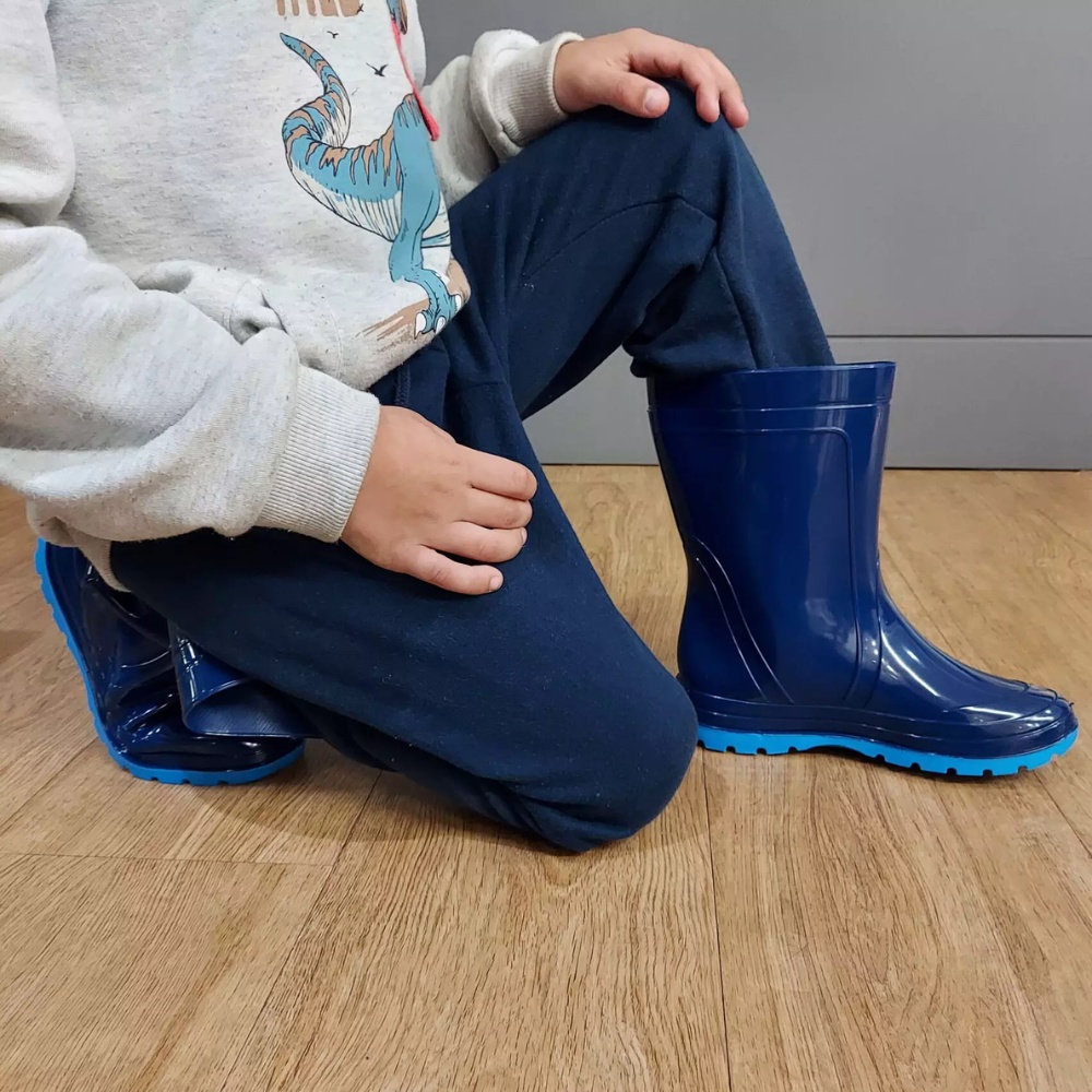 Bota Infantil De Borracha Grendene AZUL/ROSA Shopee Brasil