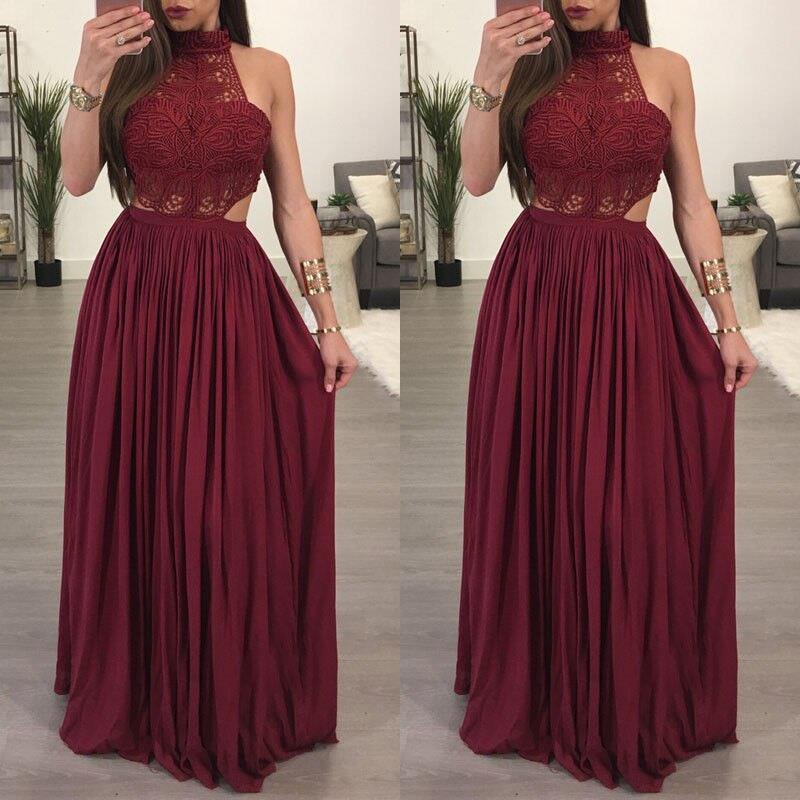 Vestido longo para formatura best sale cor vinho