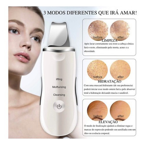 Aparelho Peeling Ultrassonico Removedor Cravos Limpeza Pele