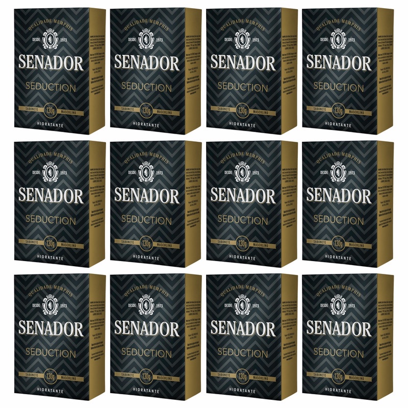 Kit 12 Sabonetes Senador Seduction 130g